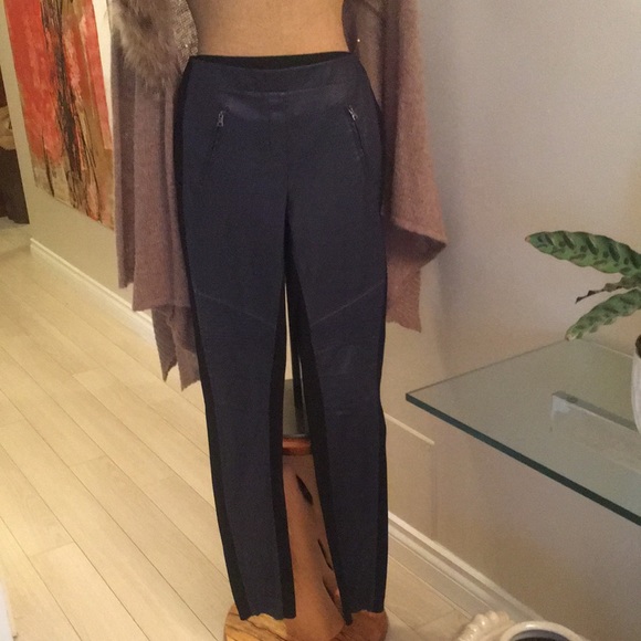 BCBG Stetch Riding Style Moto Leggings. Faux Leather and knit. Size Small. - Picture 1 of 13